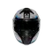 TOURMODULAR STRAY MATT BLACK/GREY/BLUE - MOTORBIKE FLIP UP HELMET E2206