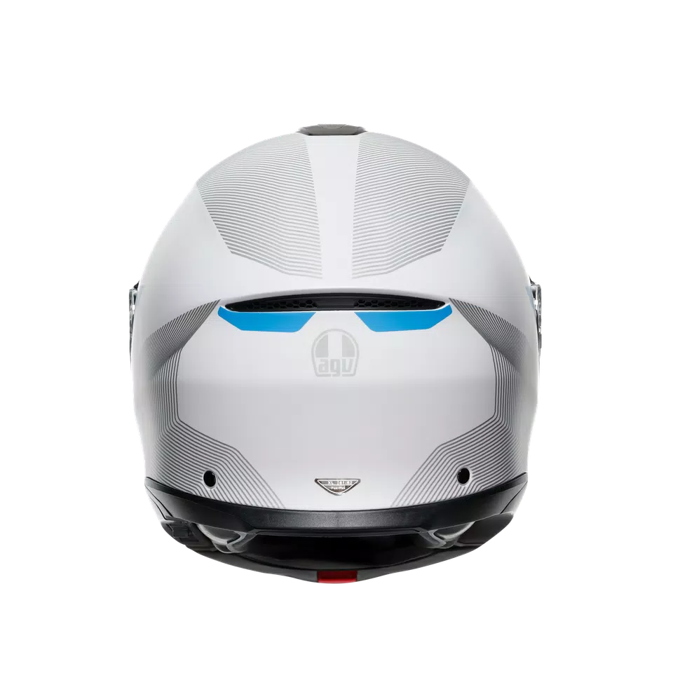 TOURMODULAR FREQUENCY LIGHT GREY/BLUE - MOTORBIKE FLIP UP HELMET E2206 -  - 5