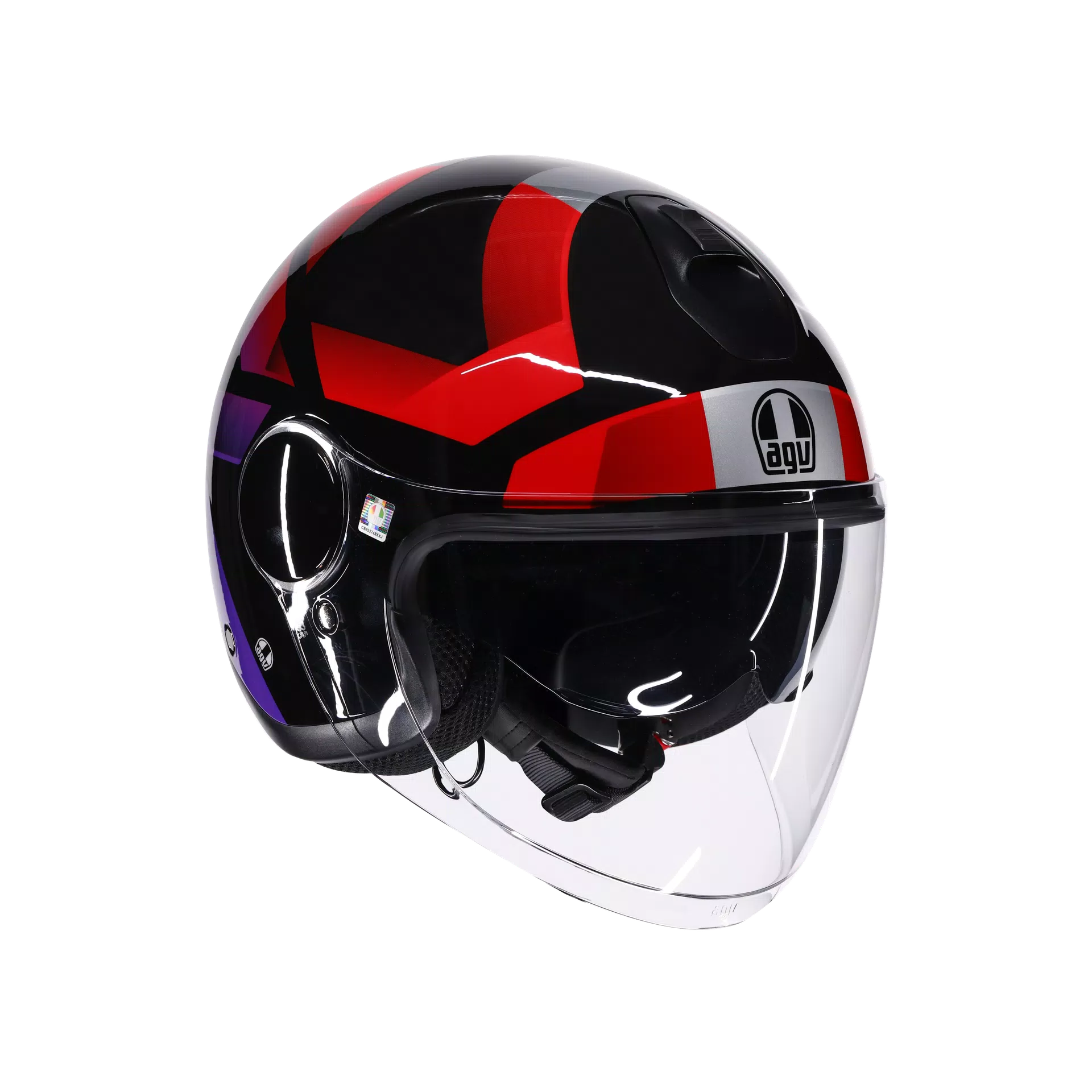 ETERES AGV E2206 - CAMOGLI BLACK/RED/PURPLE