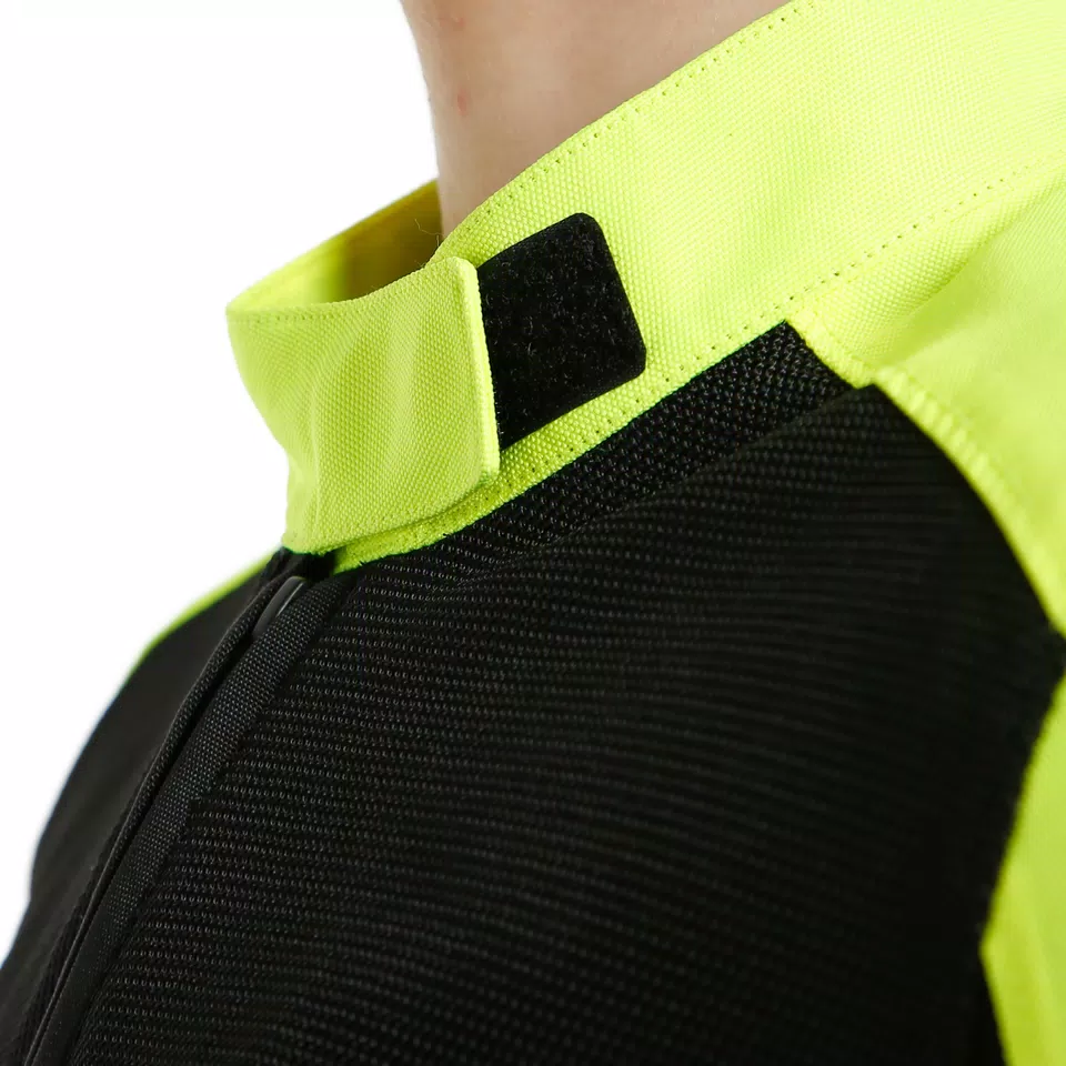 RIBELLE AIR TEX - WOMEN'S SUMMER MOTORCYCLE JACKET IN FABRIC - BLACK/FLUO-YELLOW - 9