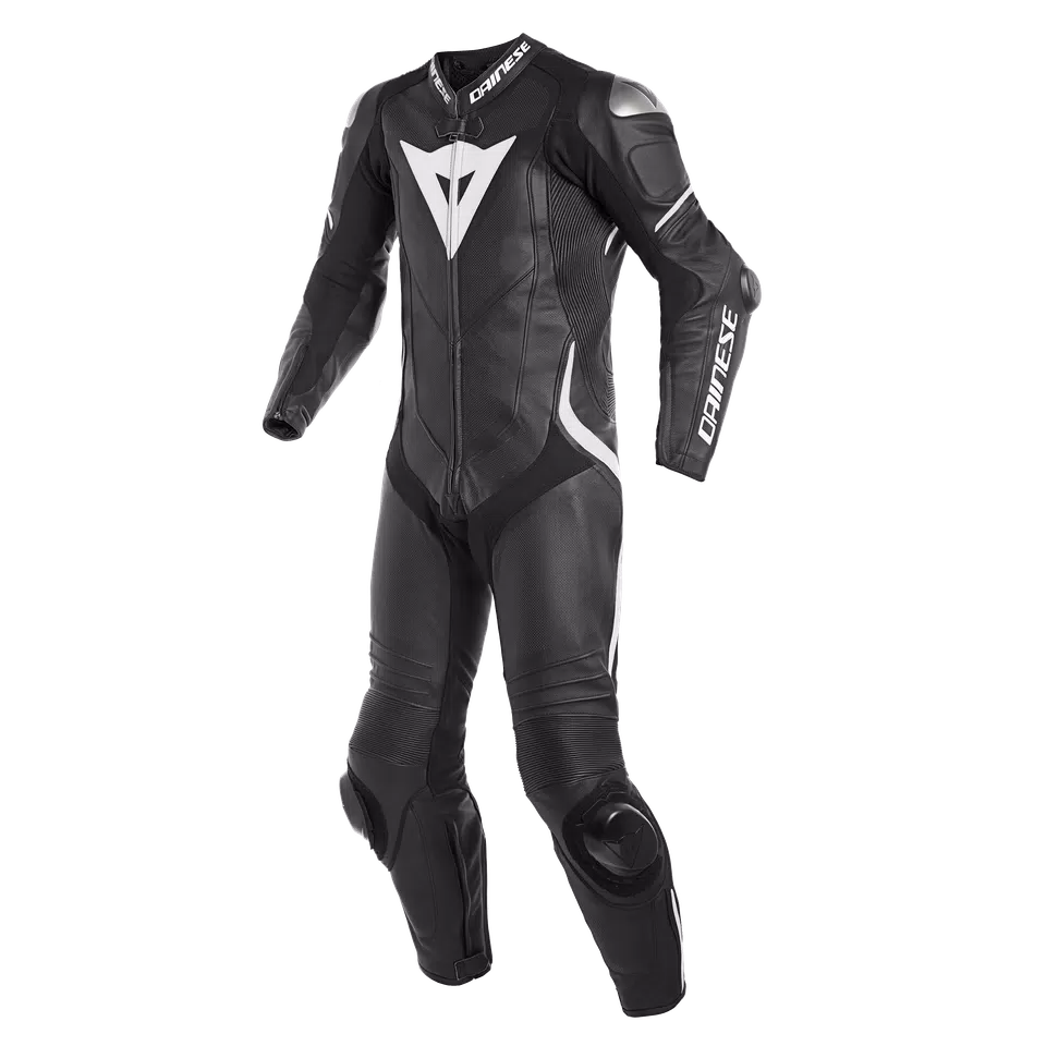 LAGUNA SECA 4 1PC PERF. LEATHER SUIT - BLACK/BLACK/WHITE - 1