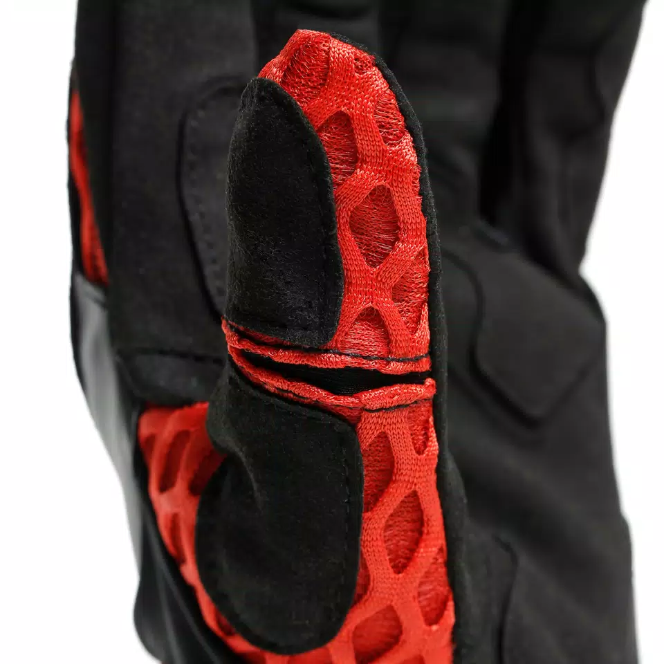 AIR-MAZE - UNISEX MOTORCYCLE TEXTILE SUMMER GLOVES - BLACK/RED - 9