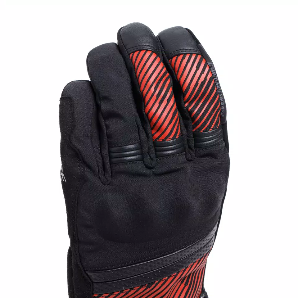 FULMINE D-DRY® - MEN'S WATERPROOF MOTORCYCLE GLOVES - BLACK/BLACK/RED - 9