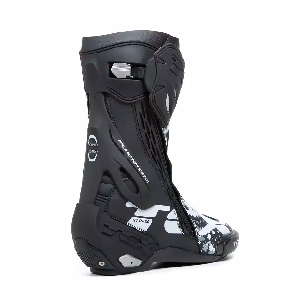RT-RACE MEN'S MOTORCYCLE BOOTS BLACK/WHITE/GREY -  - 3