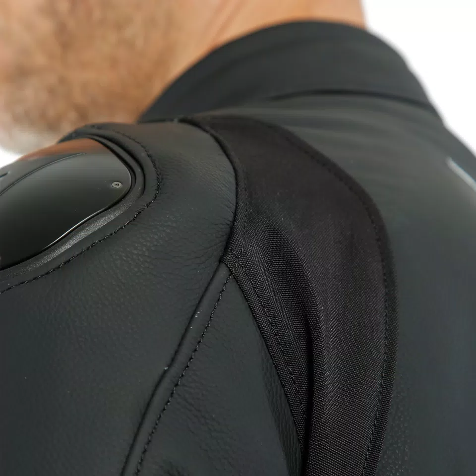 AGILE LEATHER JACKET - BLACK-MATT/BLACK-MATT/BLACK-MATT - 7