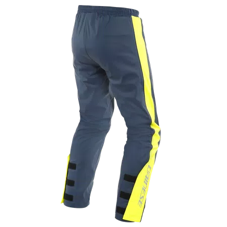 STORM 2 - UNISEX MOTORCYCLE RAIN PANTS - BLACK-IRIS/FLUO-YELLOW - 2