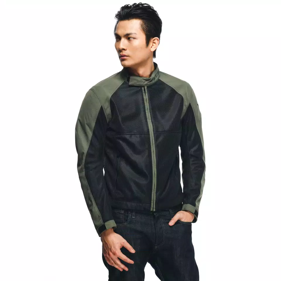 SEVILLA AIR TEX - MEN'S SUMMER MOTORCYCLE JACKET IN FABRIC - BLACK/GRAPE-LEAF - 5