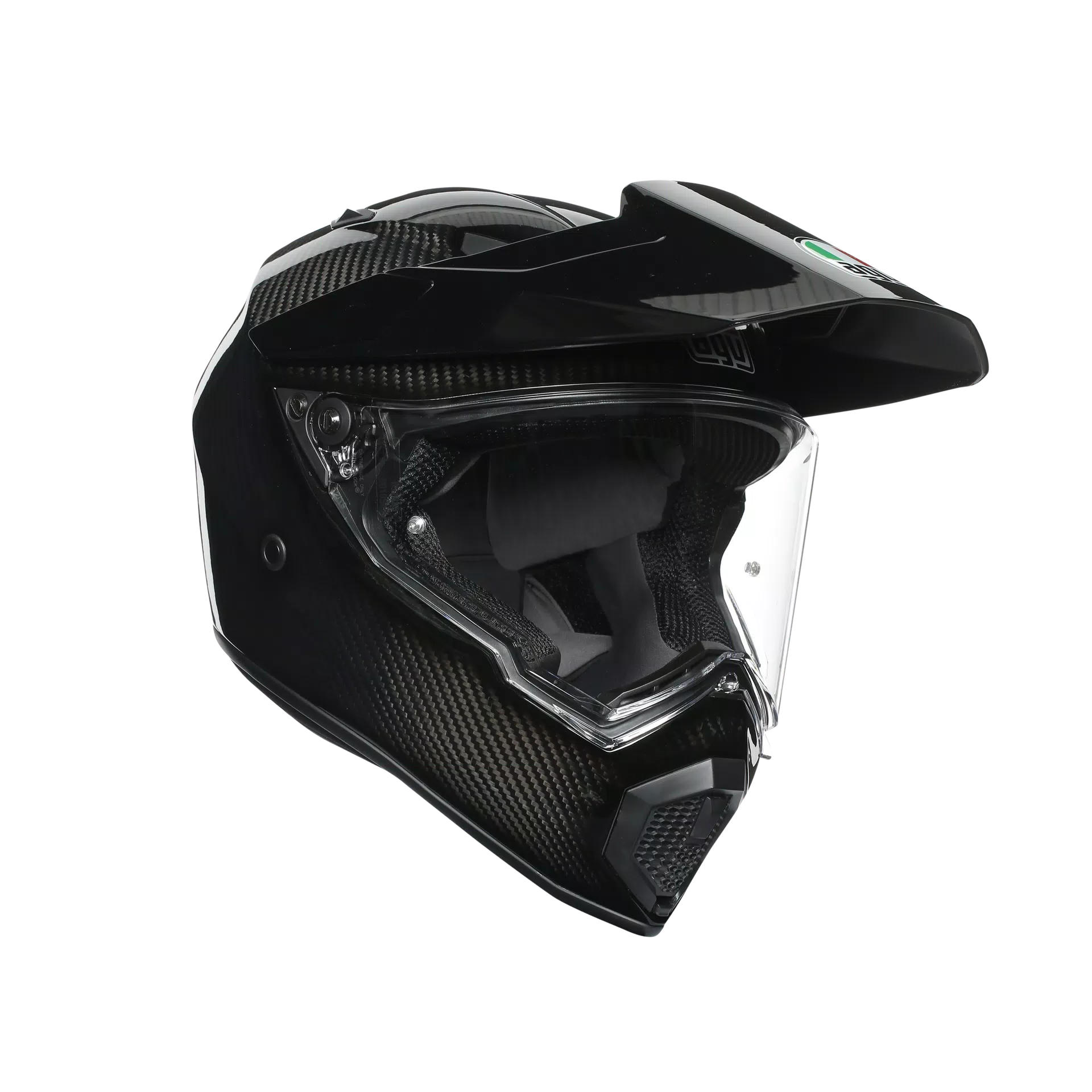 AX9 MONO GLOSSY CARBON - MOTORFIETS INTEGRAALHELM E2206