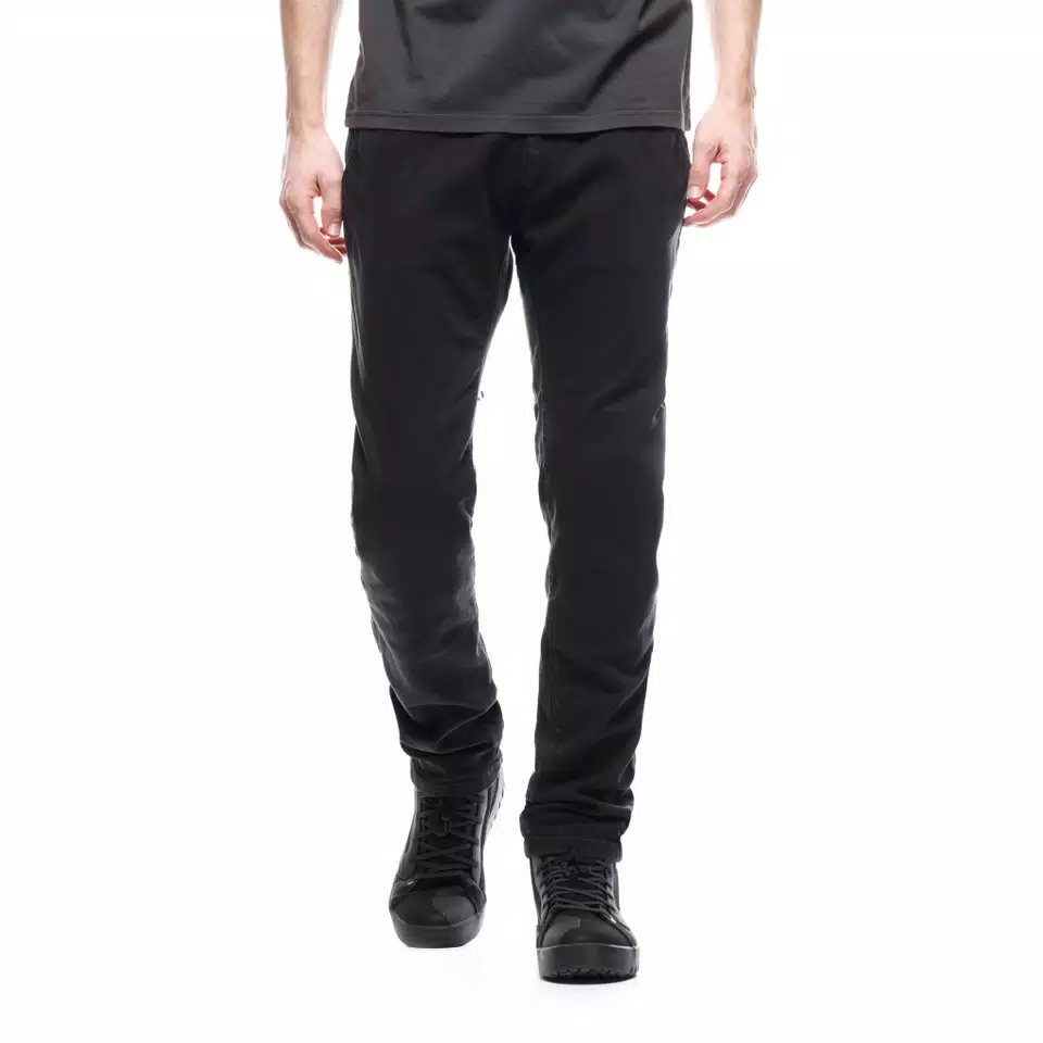 CHINOS - MEN TAPERED MOTORCYCLE PANTS - BLACK - 3