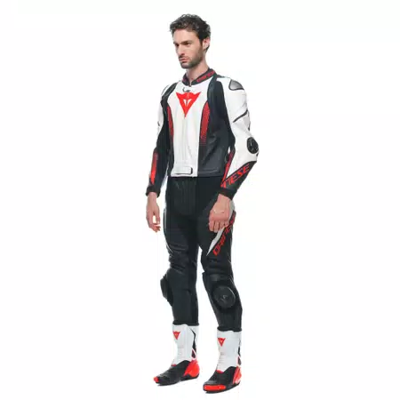 LAGUNA SECA 5 - HEREN 2-DELG MOTORFIETS LEREN PAK - BLACK/WHITE/LAVA-RED - 4