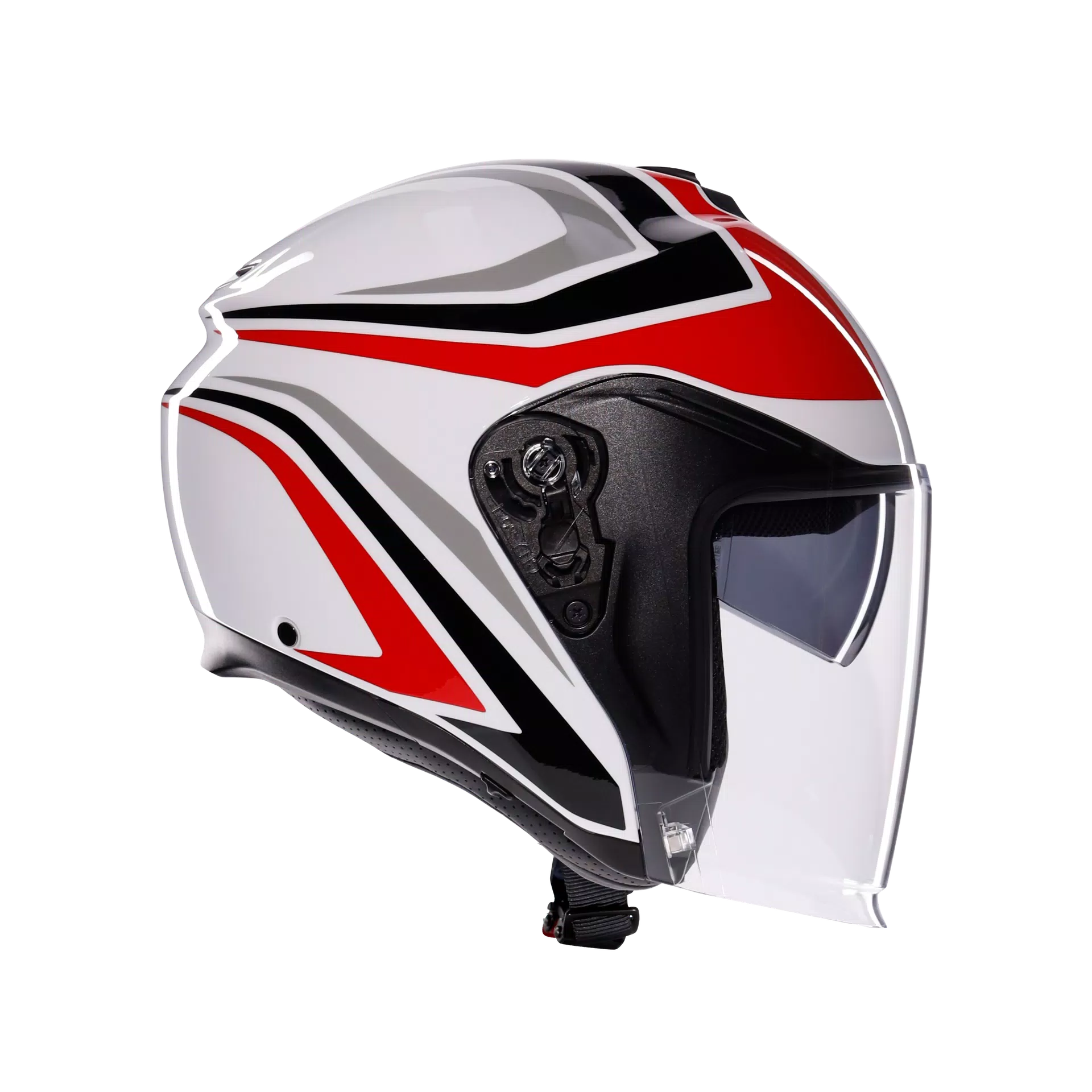 IRIDES TOLOSA BLACK/GREY/RED - CASQUE MOTO JET E2206