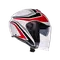 IRIDES TOLOSA BLACK/GREY/RED - MOTORBIKE OPEN FACE HELMET E2206