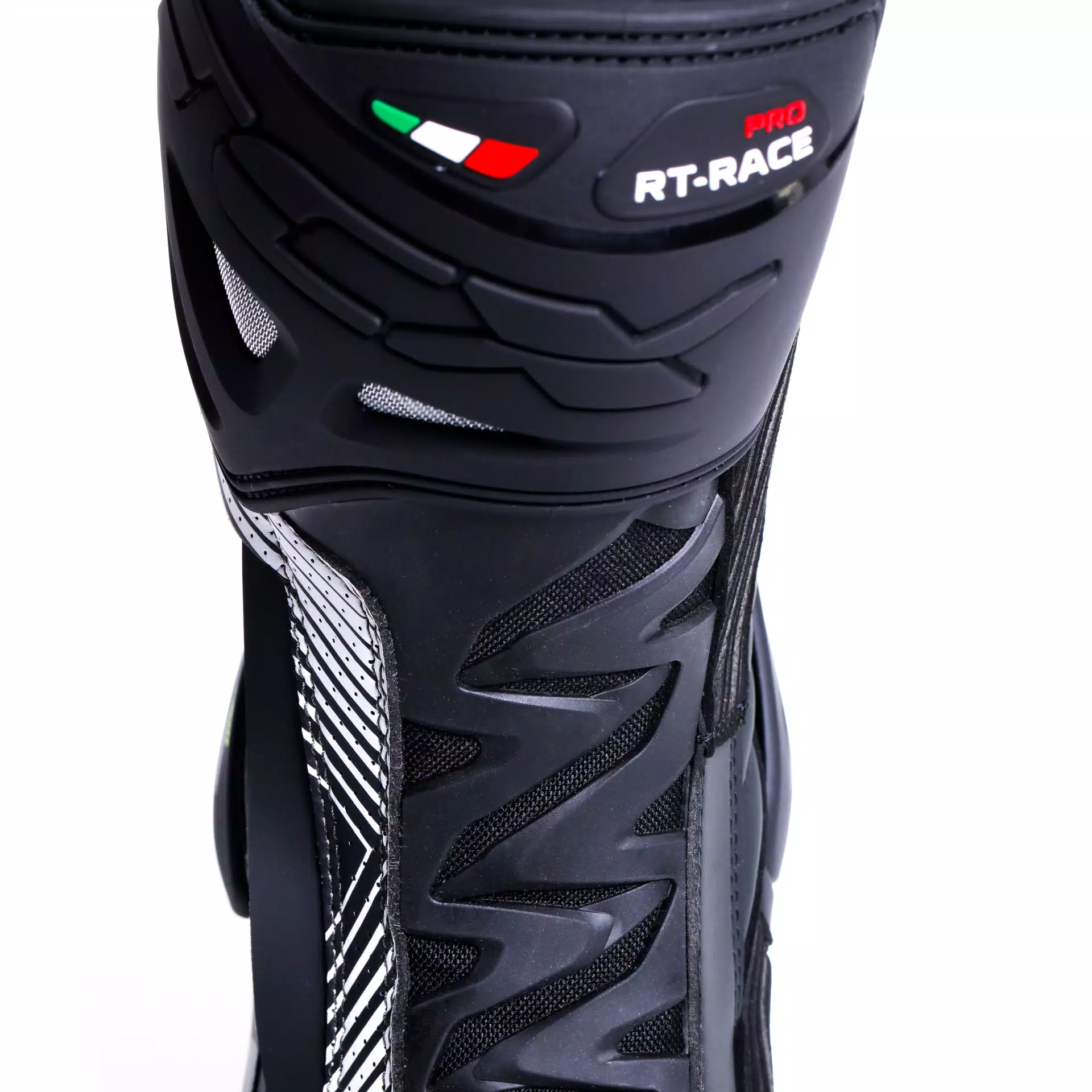 RT-RACE PRO AIR MEN'S MOTORCYCLE RACING BOOTS - BLACK/WHITE/GREY