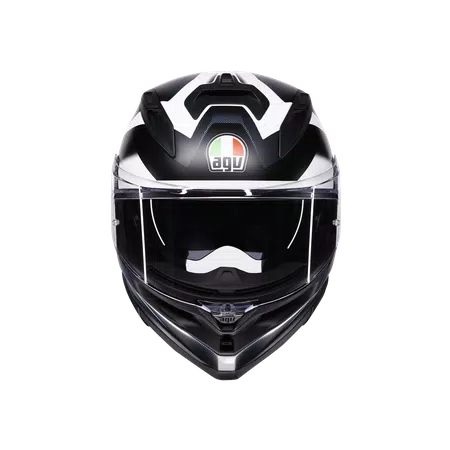 K7 MPLK GLIMPSE MATT BLACK/WHITE - MOTORBIKE FULL FACE HELMET E2206 -  - 2