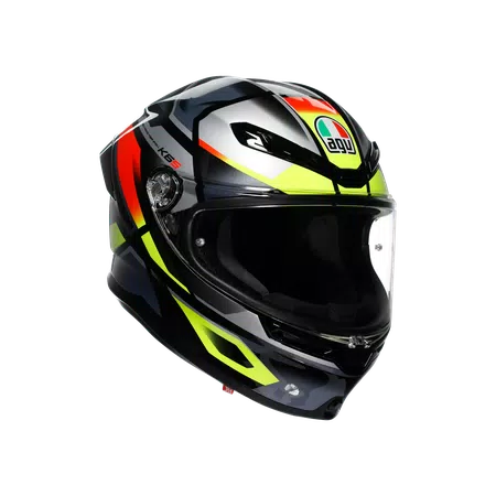 K6 S ERAZER BLACK/RED/YELLOW FLUO - MOTORBIKE FULL FACE HELMET DOT (E2206) -  - 1