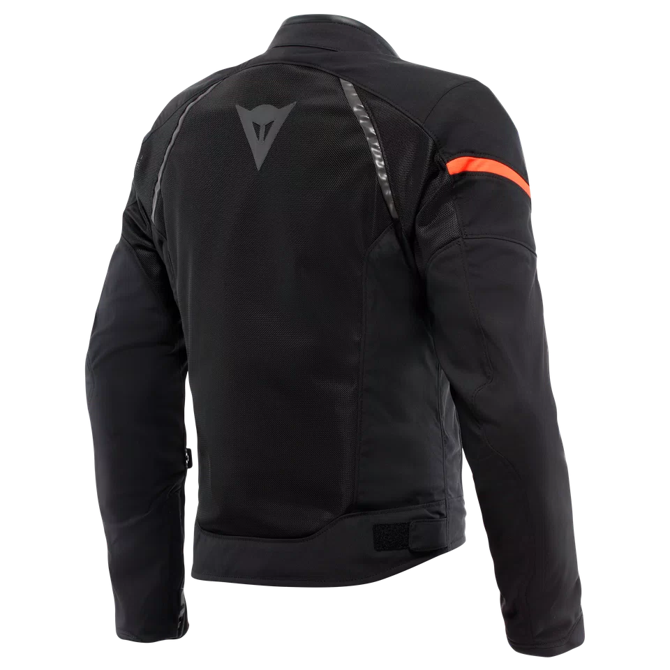 AIR FRAME 3 TEX MEN S SUMMER MOTORCYCLE JACKET IN FABRIC BLACK BLACK RED FLUO Dainese