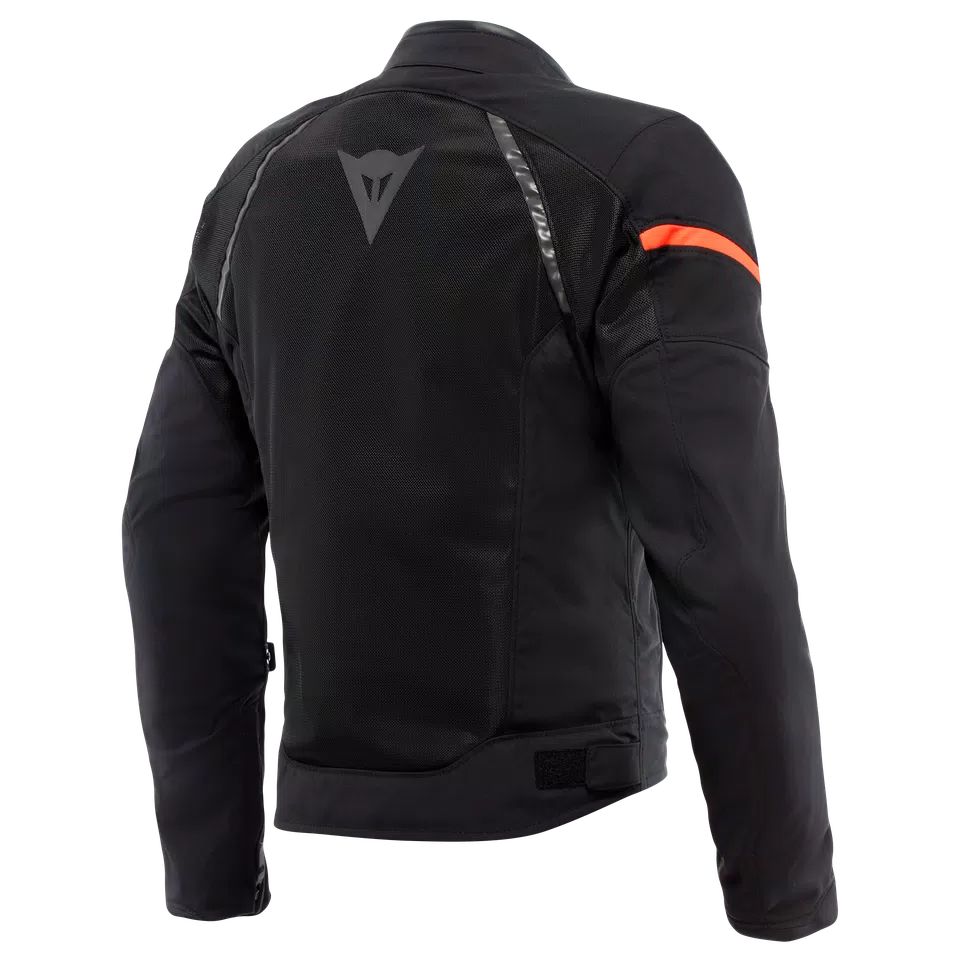 AIR FRAME 3 TEX - MEN'S SUMMER MOTORCYCLE JACKET IN FABRIC - BLACK/BLACK/RED-FLUO - 2