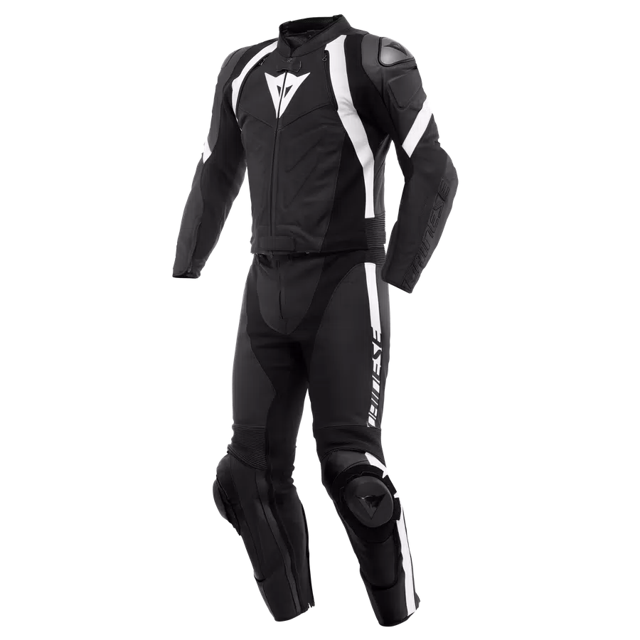 Leather motorcycle suits for men, one & 2 piece Dainese