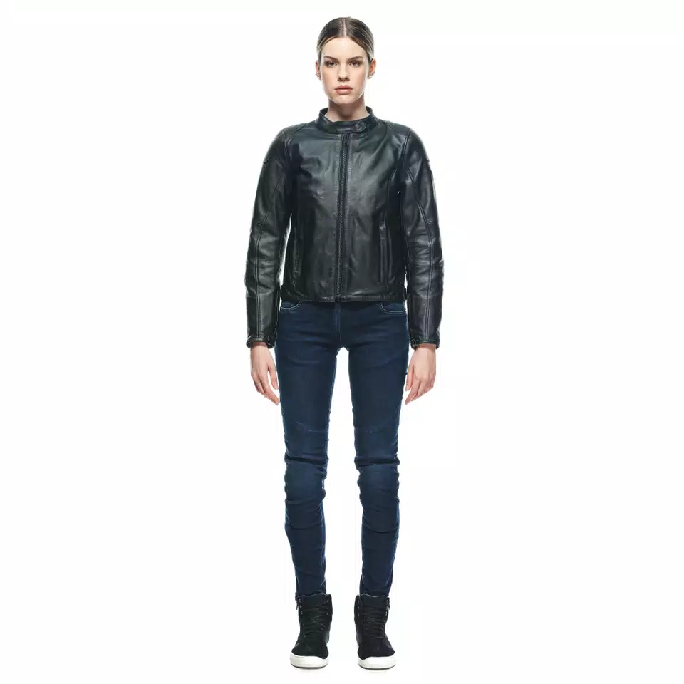 ELECTRA - GIACCA MOTO IN PELLE DONNA - BLACK - 3