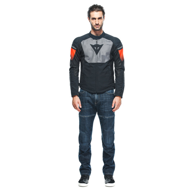 AIR FAST TEX JACKET BLACK/GRAY/FLUO-RED- 