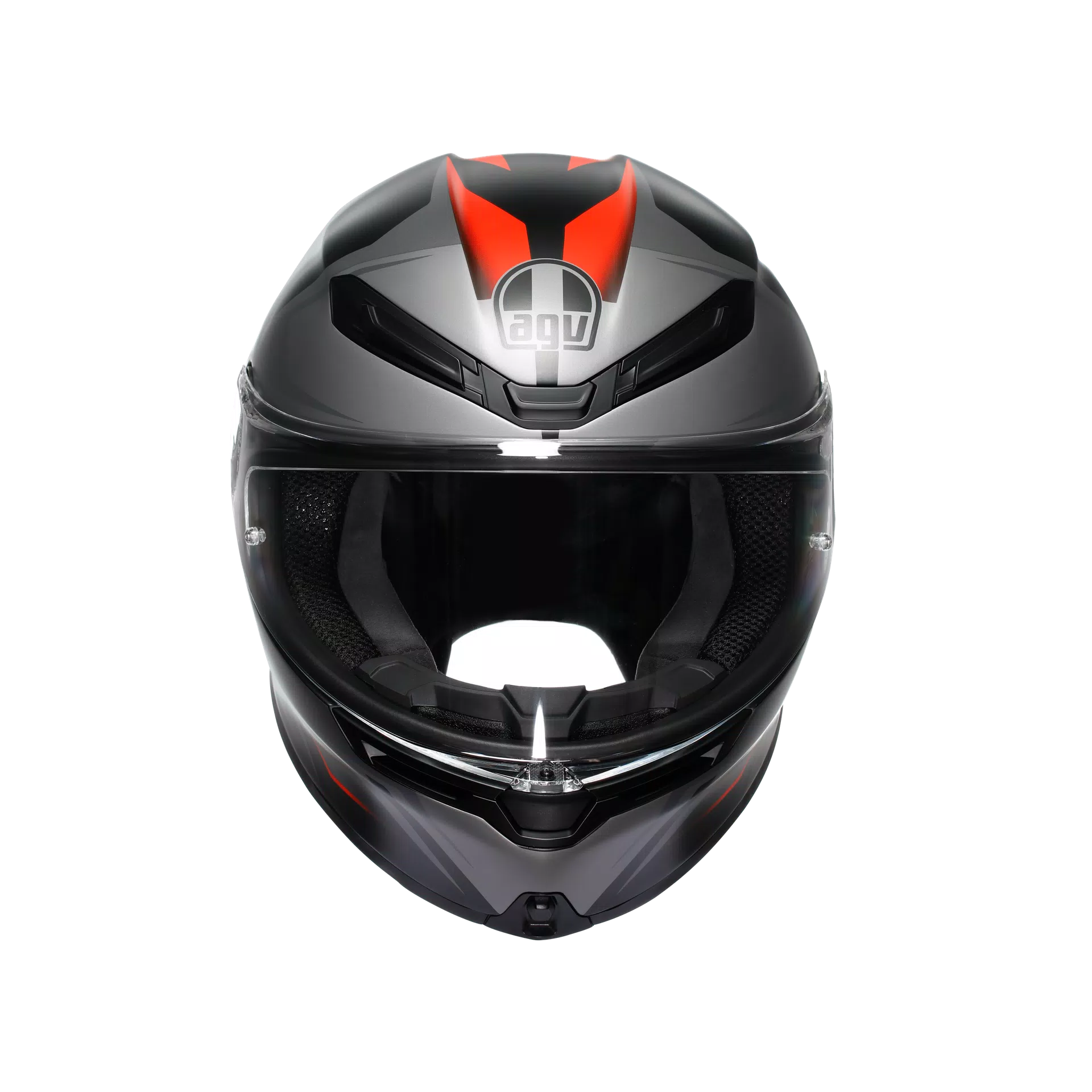 K6 S KARVE MATT BLACK/GREY/RED - MOTORBIKE FULL FACE HELMET DOT (E2206)