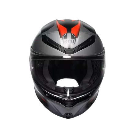 K6 S KARVE MATT BLACK/GREY/RED - MOTORBIKE FULL FACE HELMET DOT (E2206) -  - 2
