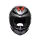 K6 S KARVE MATT BLACK/GREY/RED - MOTORBIKE FULL FACE HELMET DOT (E2206)
