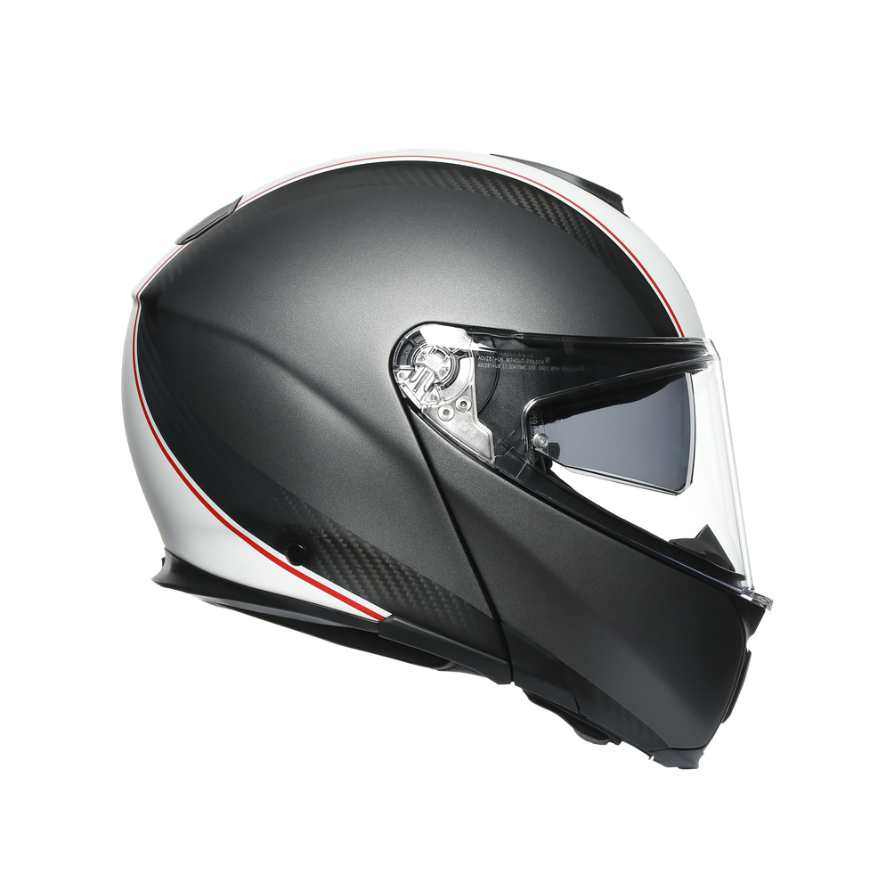 sportmodular-cover-matt-gunmetal-white-motorbike-flip-up-helmet-e2205 image number 1