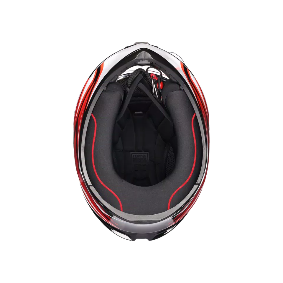 K1 S LION BLACK/RED/WHITE - MOTORBIKE FULL FACE HELMET DOT (E2206) -  - 8