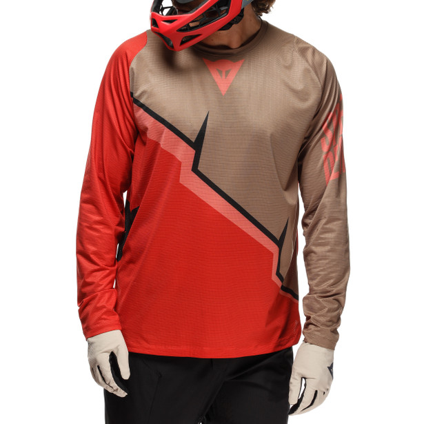 hg-aer-jersey-ls-maillot-de-v-lo-manches-courtes-pour-homme-red-brown-black image number 5