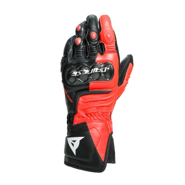 carbon-3-long-gloves-black-fluo-red-white image number 0