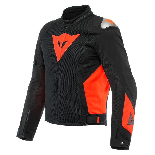 energyca-air-tex-giacca-moto-estiva-in-tessuto-uomo-black-fluo-red image number 0