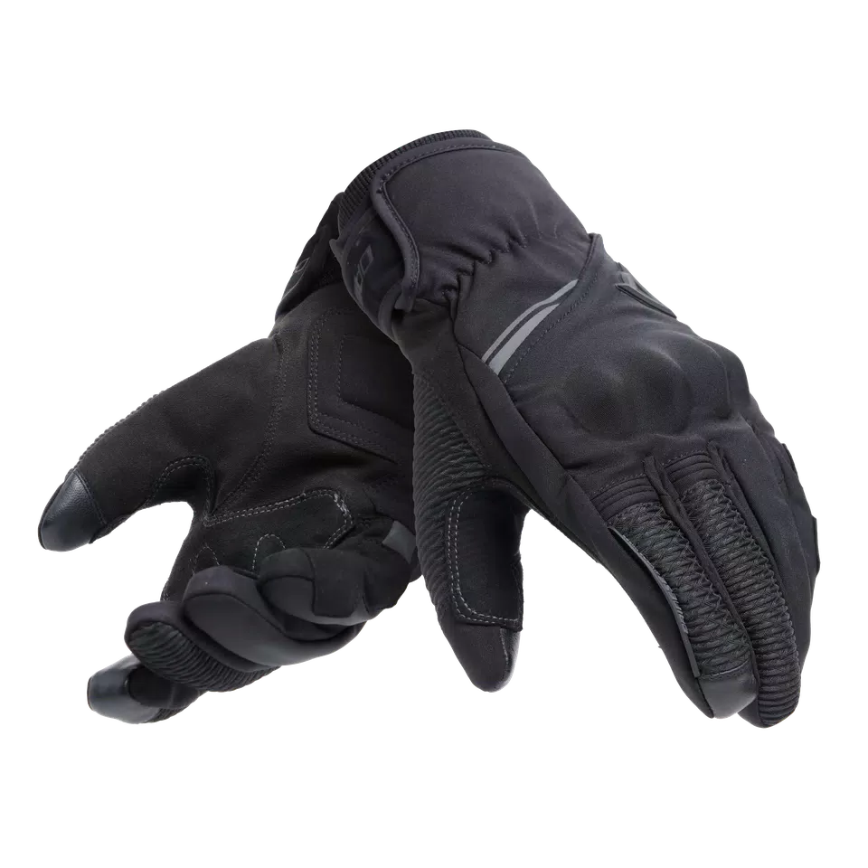 TRENTO D-DRY®- MEN'S WATERPROOF MOTORCYCLE GLOVES - BLACK/BLACK - 6