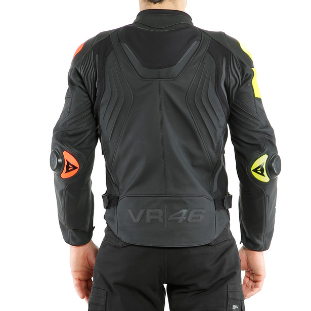 vr46-victory-leather-jacket-black-fluo-yellow image number 4