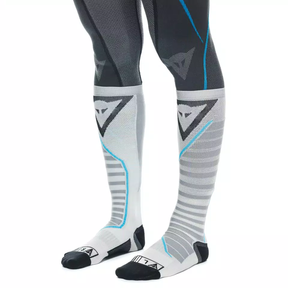 MOTORCYCLE TECHNICAL SOCKS - LONG - BLACK/BLUE - 3