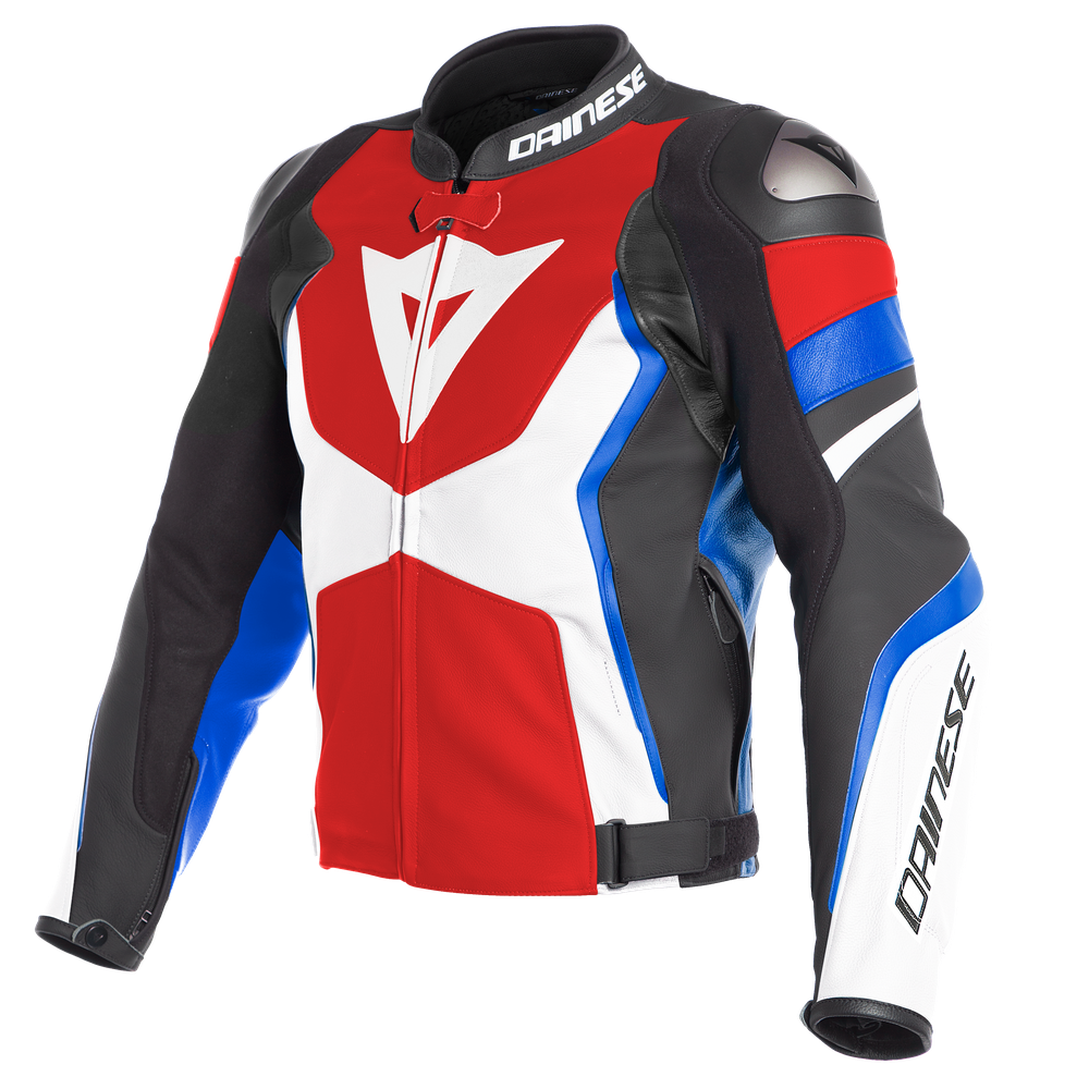 avro-4-leather-jacket-lava-red-white-azzurro-s image number 0