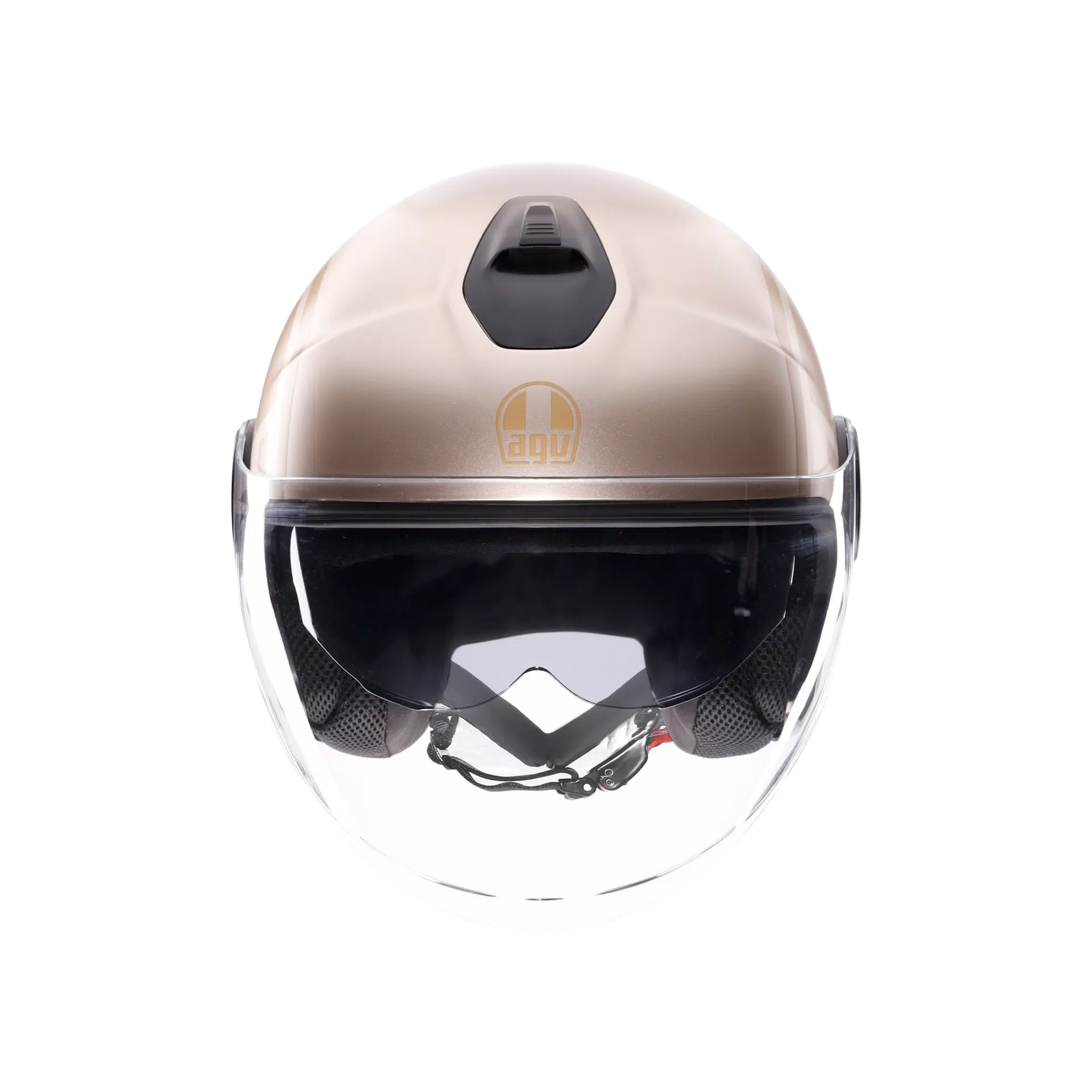 ETERES SIROLO MATT WHITE/GOLD - CASQUE MOTO JET E2206