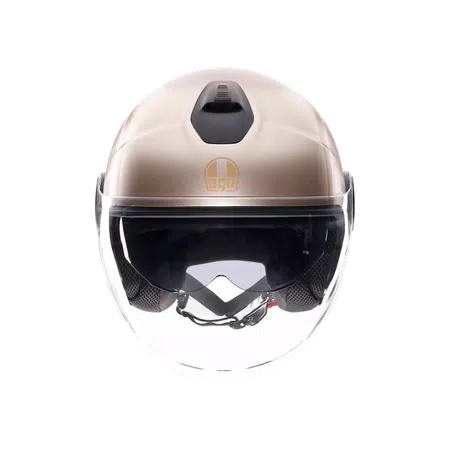 ETERES SIROLO MATT WHITE/GOLD - MOTORBIKE OPEN FACE HELMET E2206 -  - 2