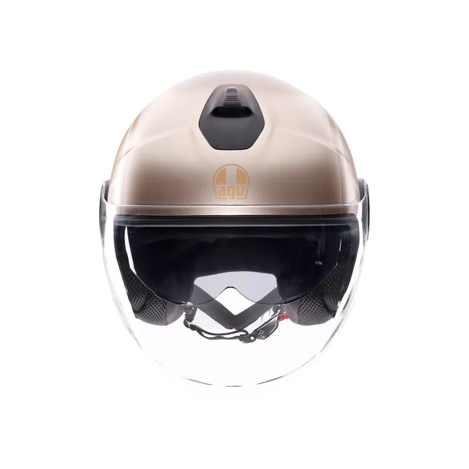 ETERES SIROLO MATT WHITE/GOLD - CASQUE MOTO JET E2206 -  - 2