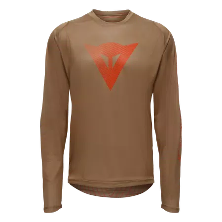 HG AER JERSEY LS - MAGLIA BICI MANICHE LUNGHE UOMO - BROWN/RED - 1