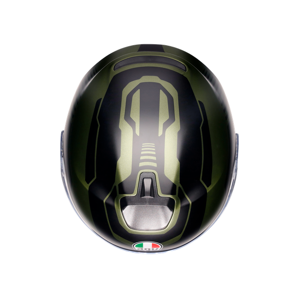 irides-sakai-matt-green-black-motorbike-open-face-helmet-e2206 image number 6