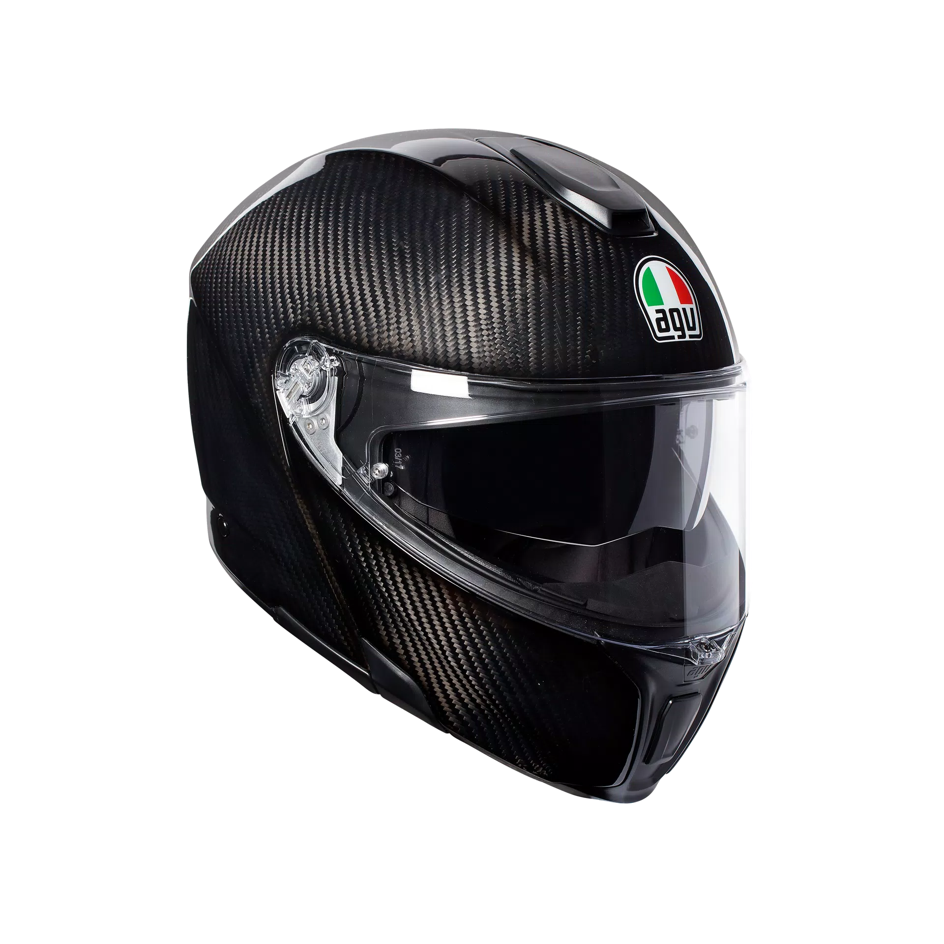 SPORTMODULAR GLOSSY CARBON - MOTORBIKE FLIP UP HELMET E2205