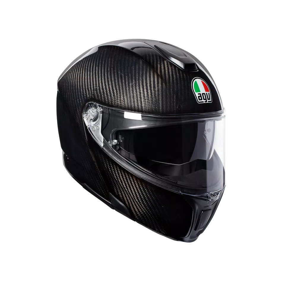 SPORTMODULAR GLOSSY CARBON - MOTORBIKE FLIP UP HELMET E2205 -  - 1