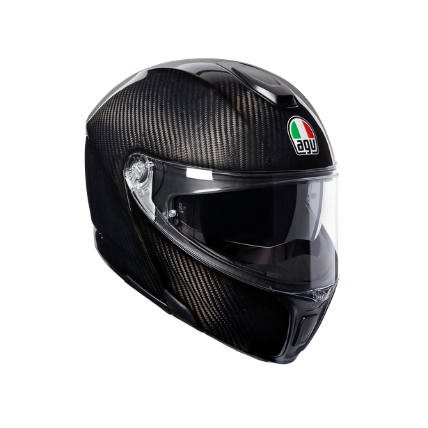 Casco moto Touring: Sportmodular Agv E05 Solid Plk - Glossy Carbon - Caschi  AGV - Dainese (Shop Ufficiale)