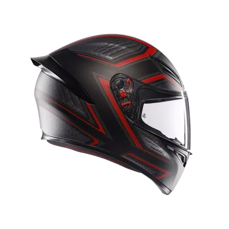 K1 S SLING MATT BLACK/RED - CASCO MOTO INTEGRAL E2206 -  - 3