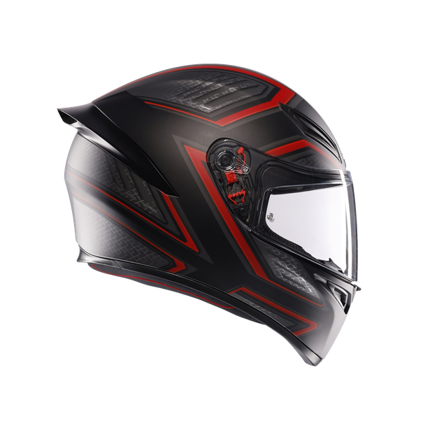 k1-s-sling-matt-black-red-motorbike-full-face-helmet-e2206 image number 2