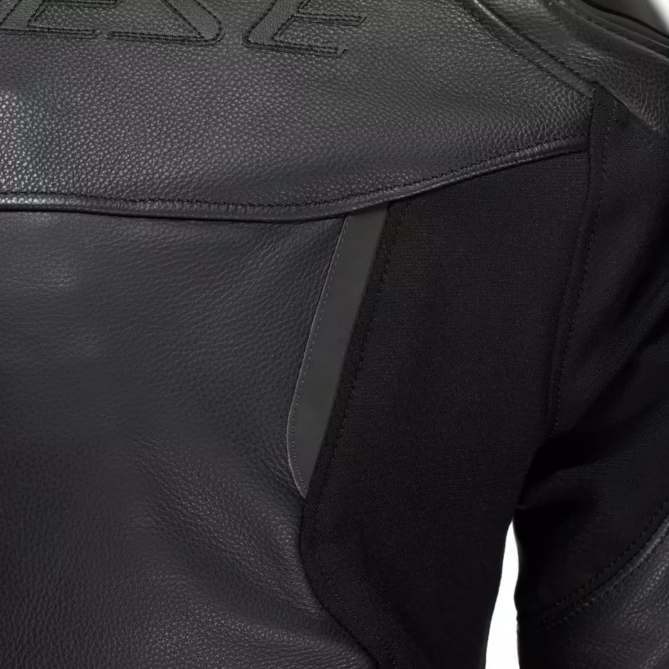 IPERATTIVA - WOMEN'S LEATHER-TEXTILE MOTORCYCLE JACKET - BLACK/BLACK - 15