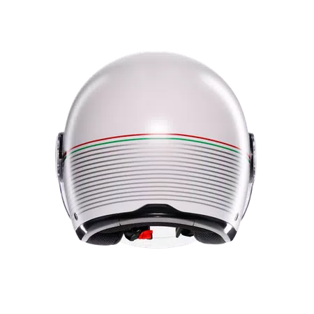 ETERES CAPOLIVERI MATT WHITE/ITALY - MOTORBIKE OPEN FACE HELMET E2206 -  - 5