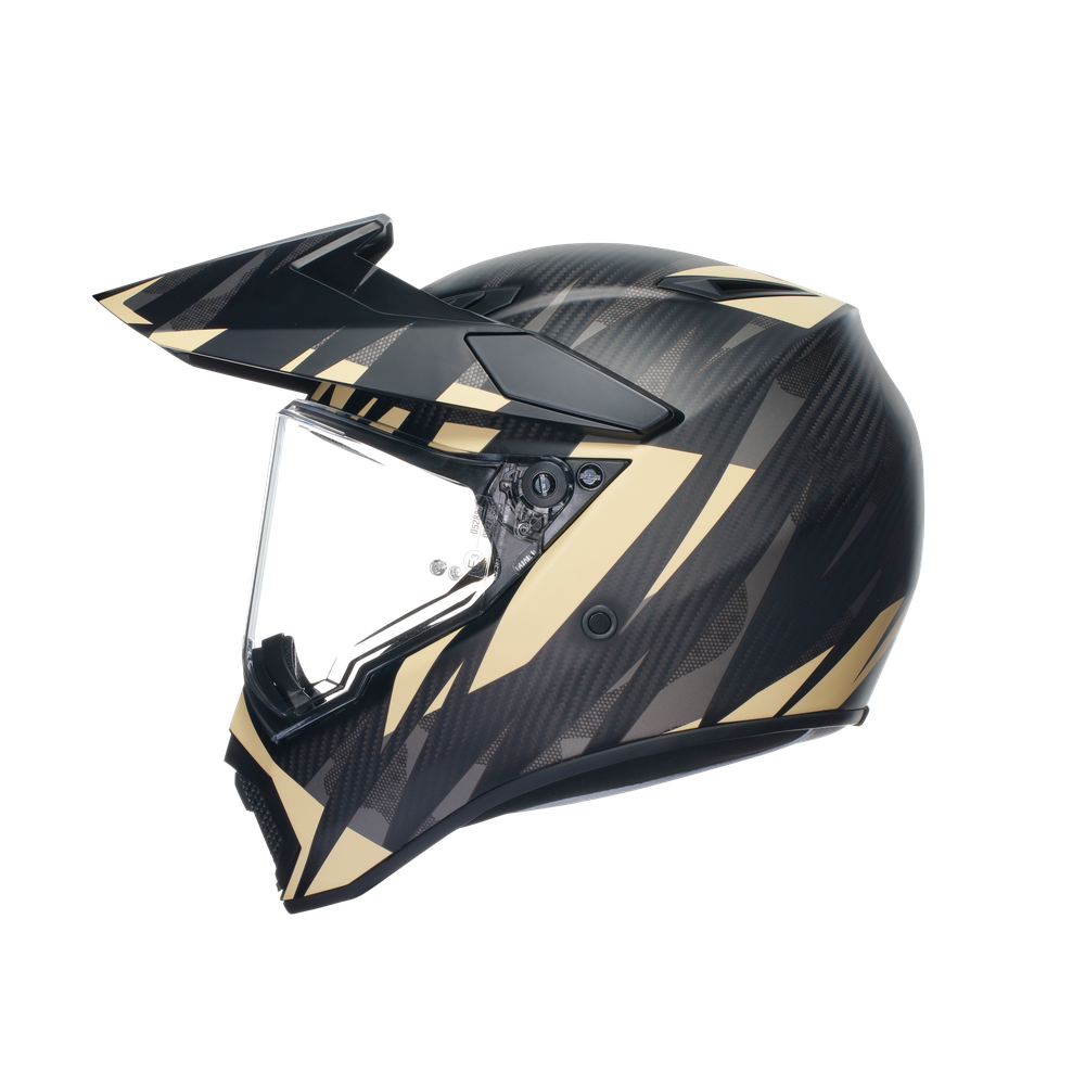 ax9-steppa-matt-carbon-grey-sand-motorbike-full-face-helmet-e2205 image number 3