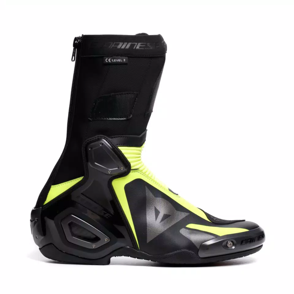 AXIAL 2 MEN S MOTORCYCLE RACING BOOTS BLACK YELLOW FLUO Dainese